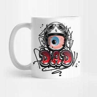 Dad Monster Eye Graffiti Style Mug